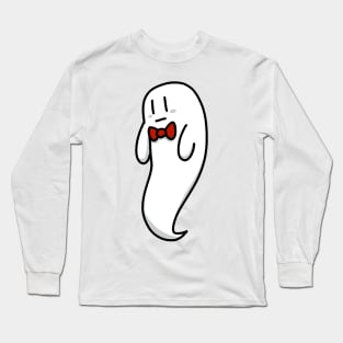 Red Bow Tie Ghost Long Sleeve T-Shirt